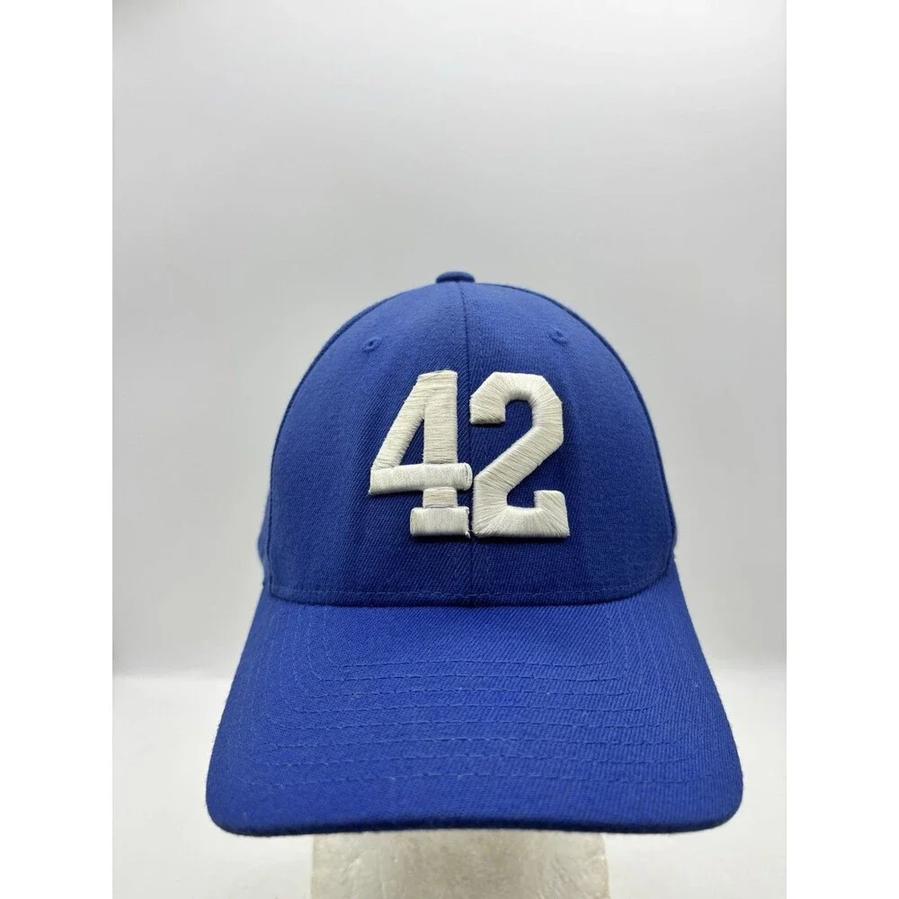 Jackie Robinson #42 Richardson Pro 585 Flexfit ProWool Blue Hat Cap LG-XL